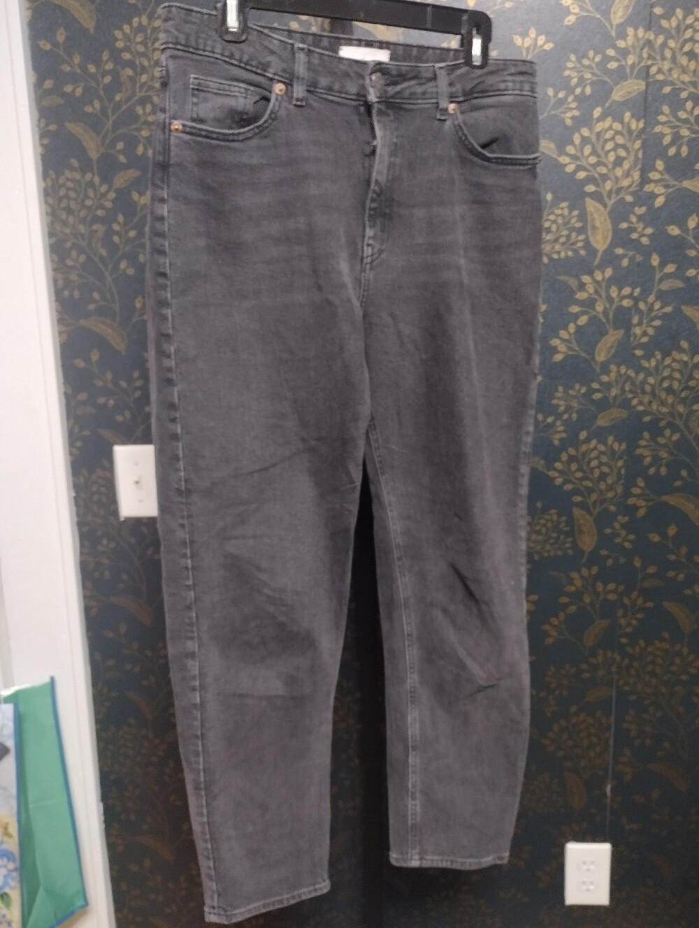 H&M High-Rise Gray Wash Jeans